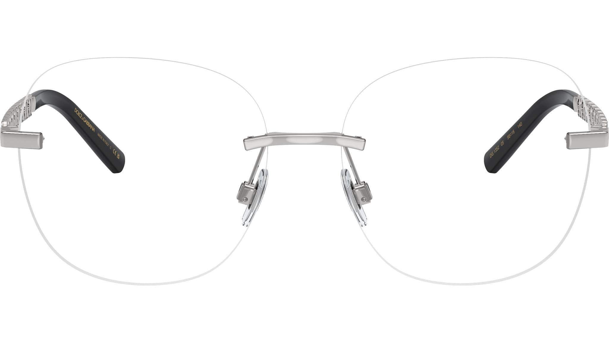 Dolce & Gabbana DG1352 05 Eyeglasses Silver 56mm Unisex 2