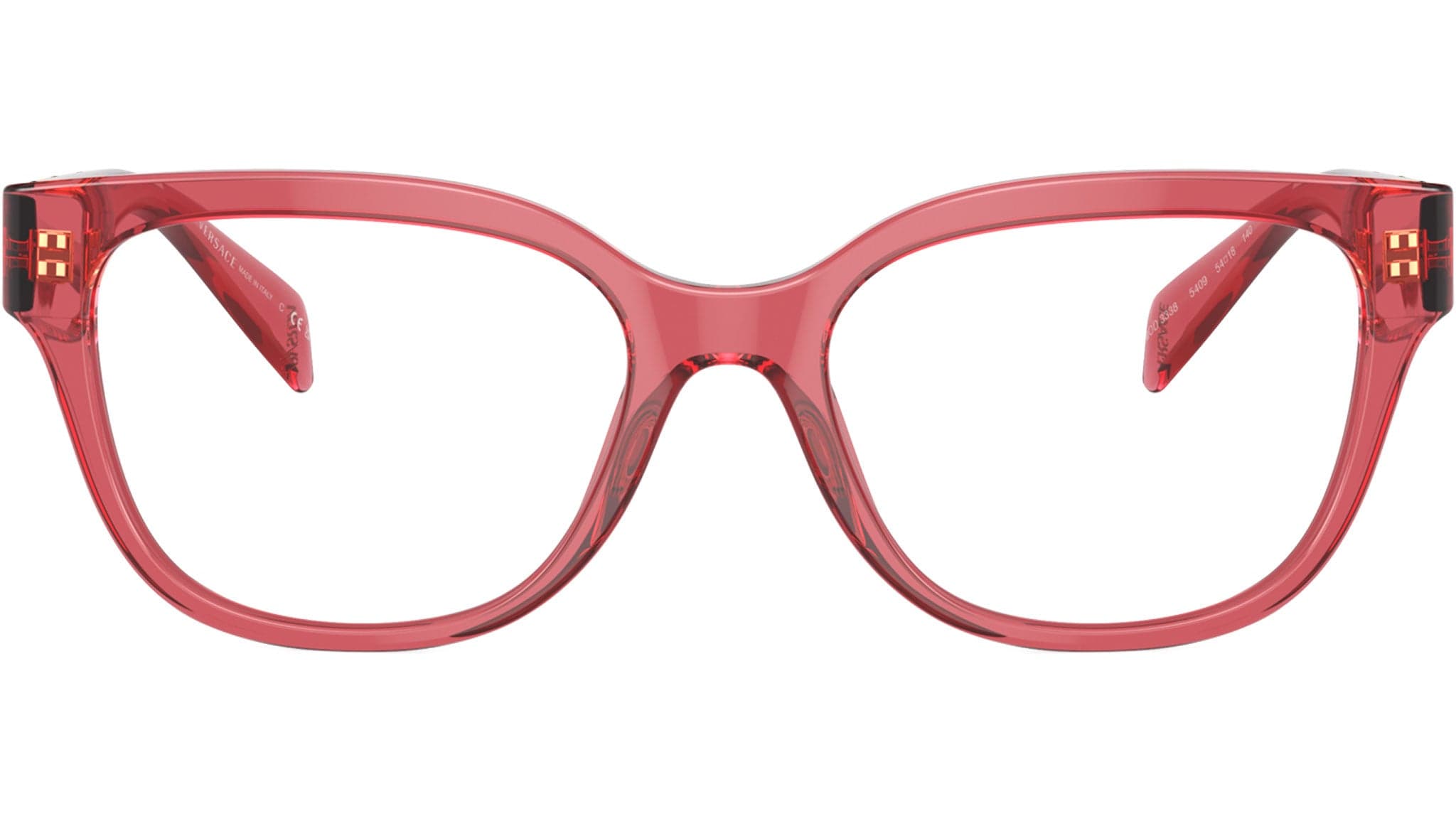 Versace 0VE3338 5409 Eyeglasses Transparent Red 52mm Women 2