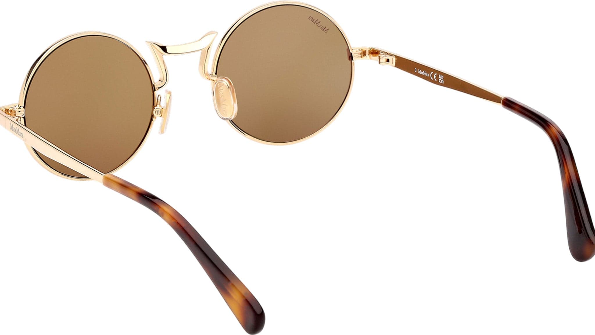 Max Mara MM0127 30L Sunglasses Shiny Deep Gold 48mm Women 4