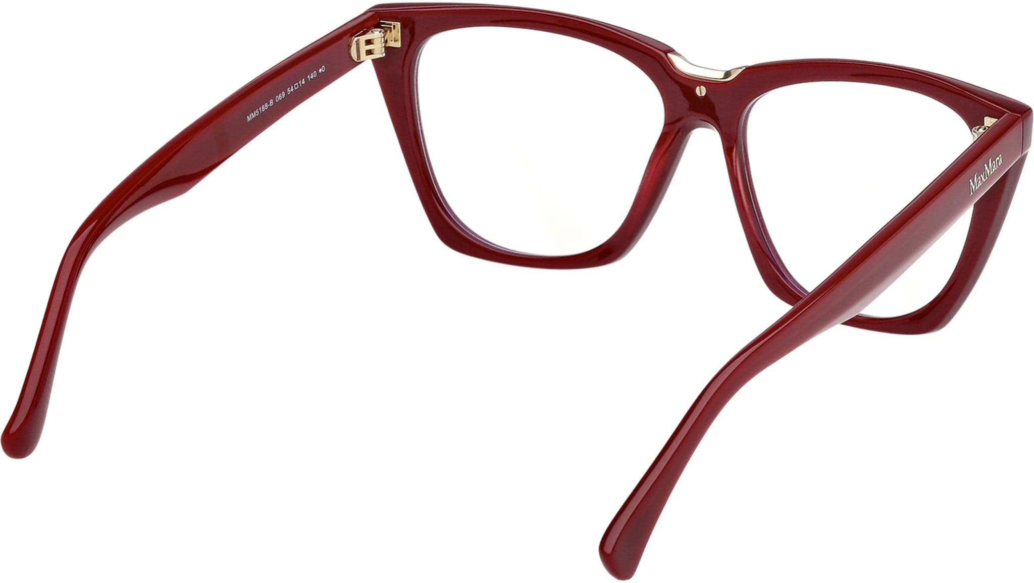 Max Mara MM5188-B 069 Eyeglasses Shiny Bordeaux 54mm Women 5