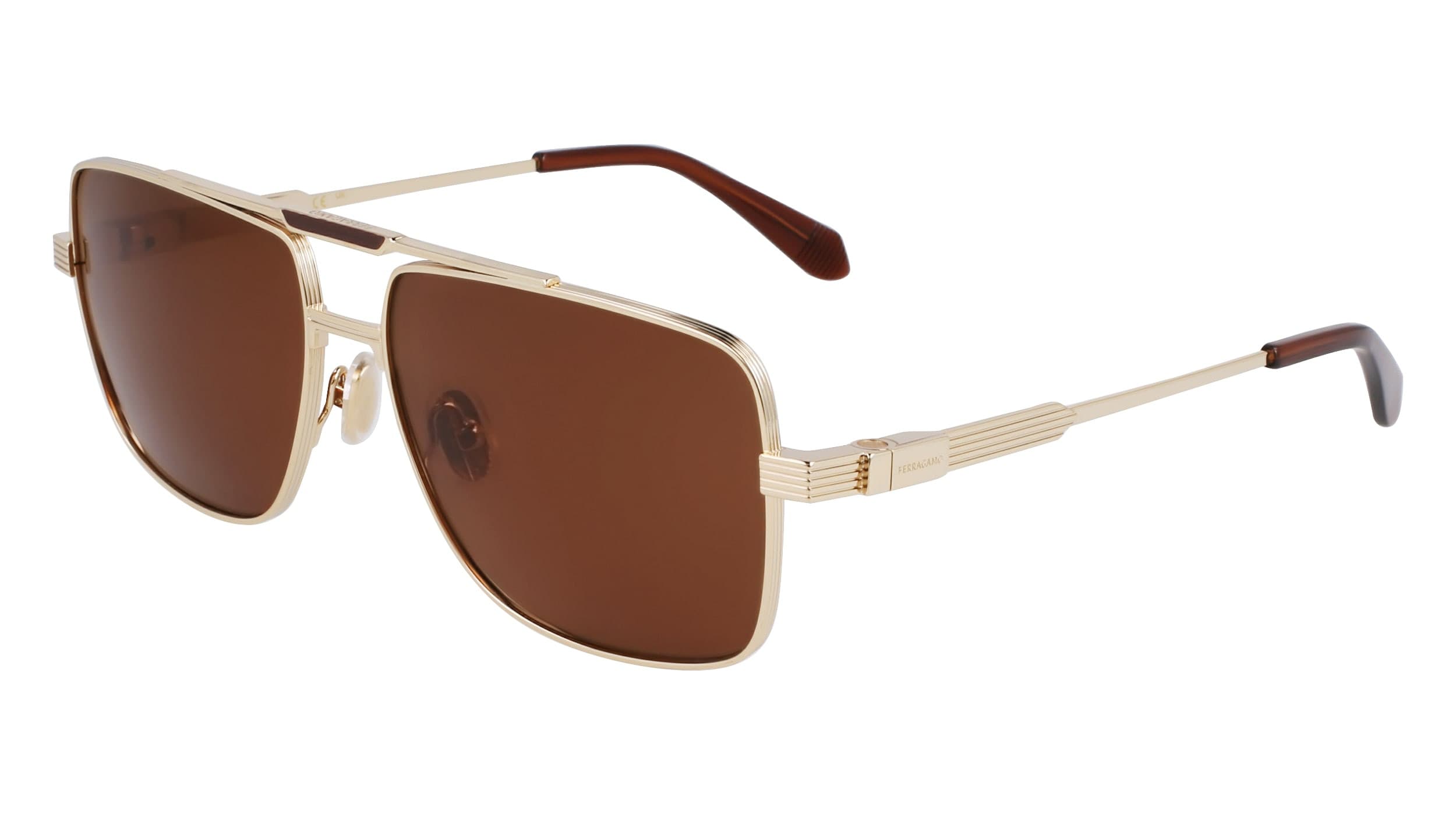 Salvatore Ferragamo SF318SP 710 Sunglasses Gold 60mm Men