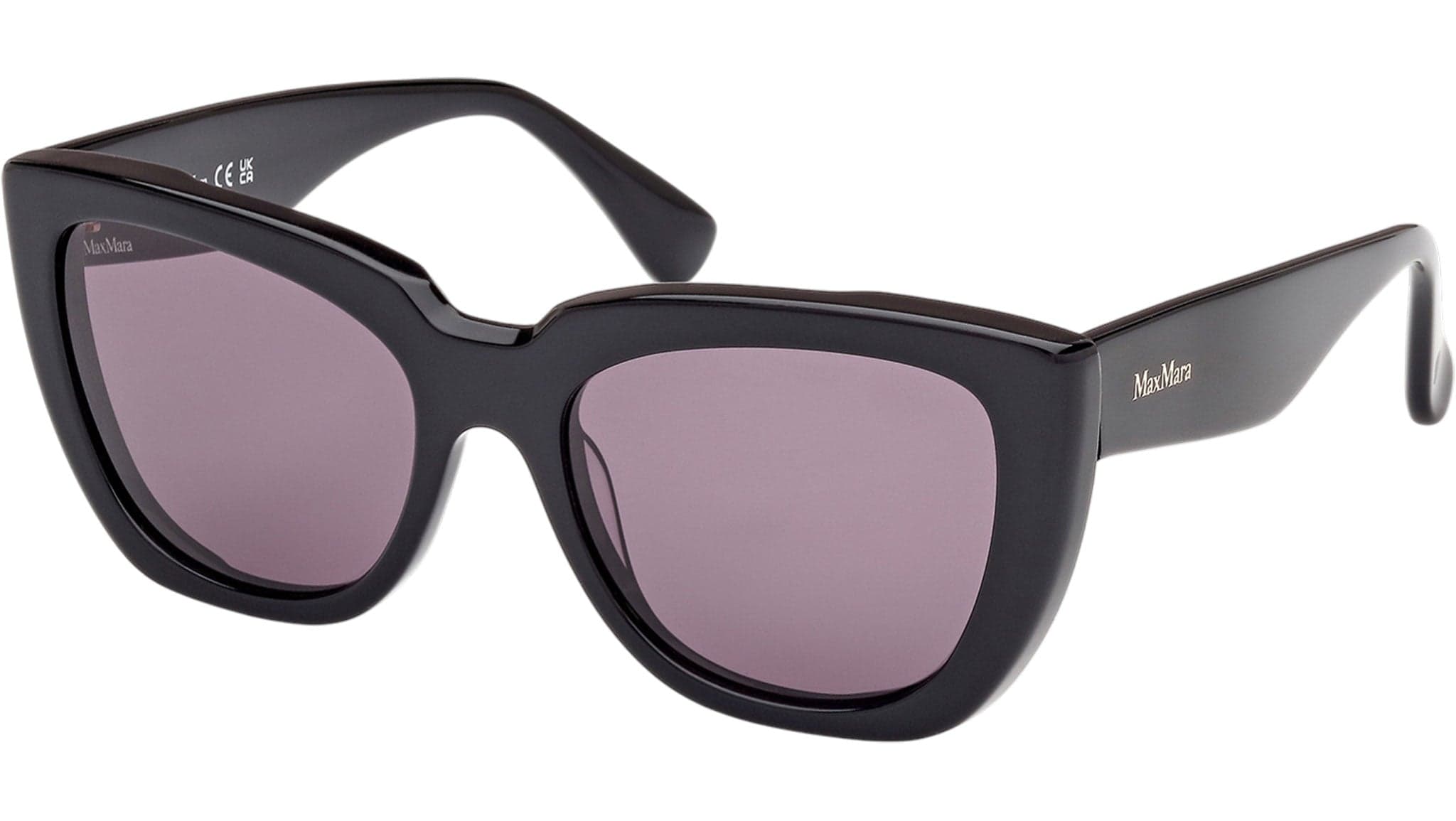 Max Mara MM0090 01A Sunglasses Shiny Black 54mm Women