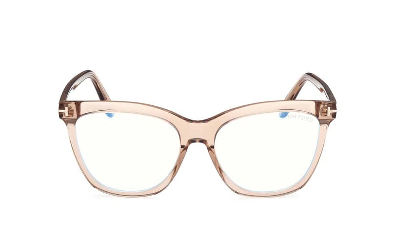 Tom Ford FT6042B 045 Eyeglasses Shiny Light Brown 54mm Women 2