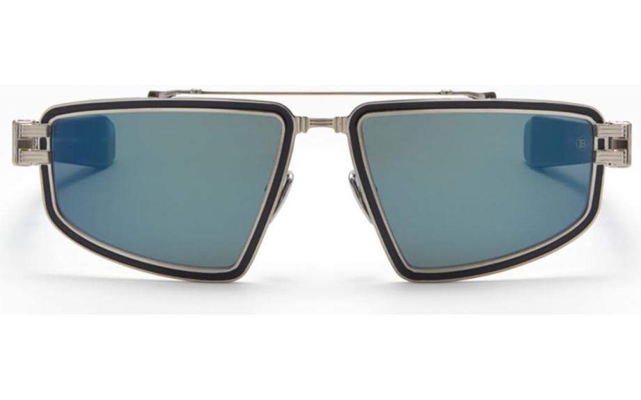 Balmain Titan 139C Sunglasses Brushed Silver 59mm Unisex 2