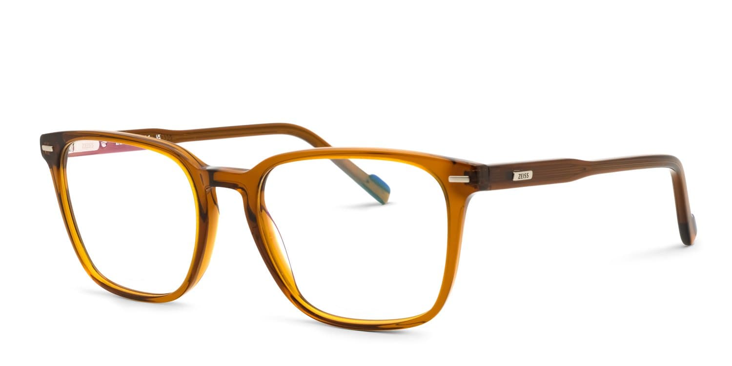 Zeiss ZS24549 200 Eyeglasses Transparent Brown 52mm Men