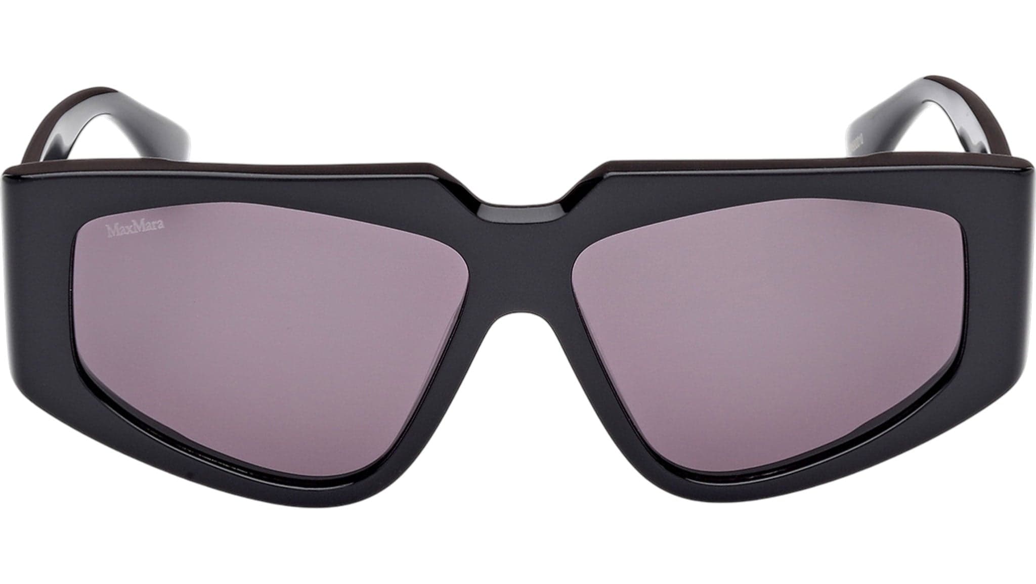 Max Mara MM0125 01A Sunglasses Shiny Black 58mm Women 2