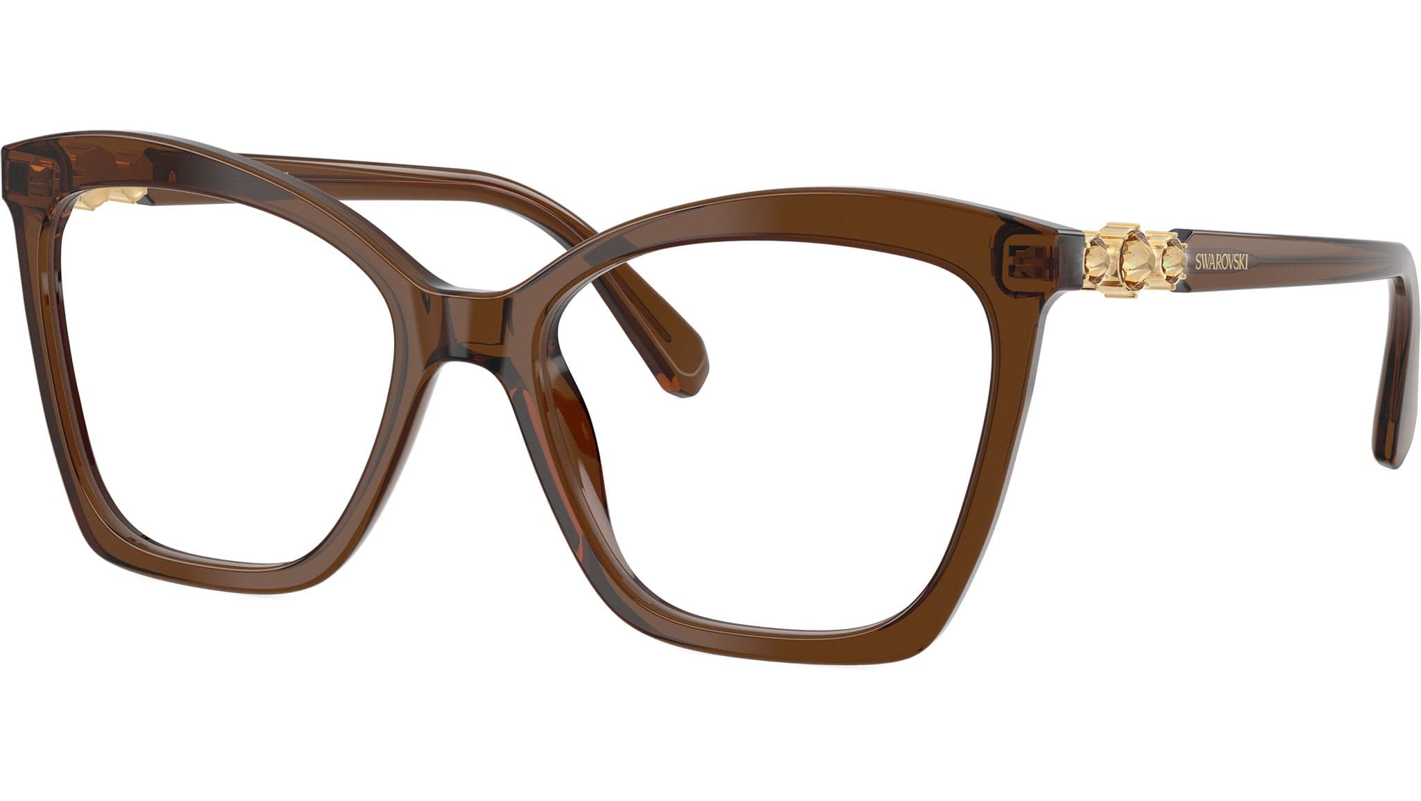 Swarovski 0SK2053 1084 Eyeglasses Transparent Brown 52mm Women