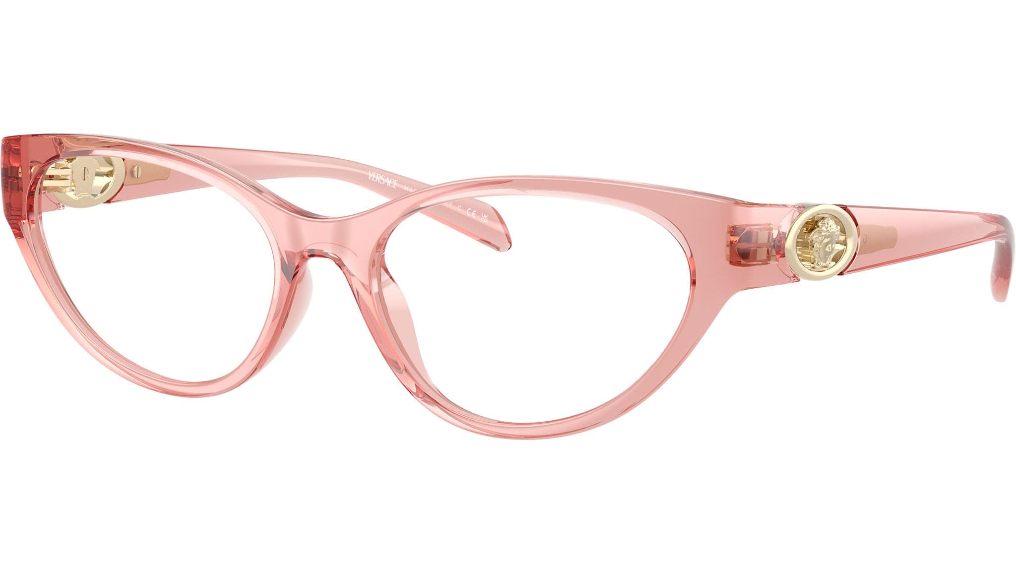 Versace VE3372U 5322 Eyeglasses Transparent Pink 52mm
