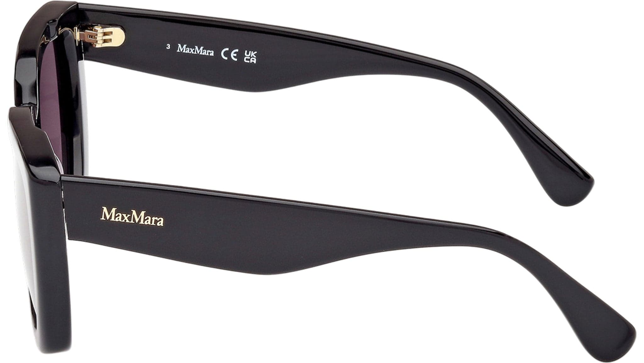 Max Mara MM0090 01A Sunglasses Shiny Black 54mm Women 3