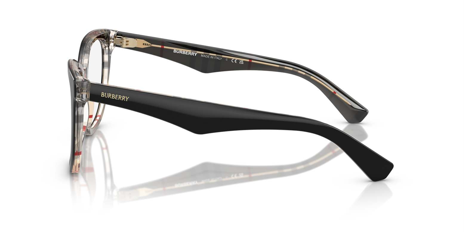 Burberry 0BE2415 4121 Eyeglasses Top Black On Vintage Check 53mm Unisex 3
