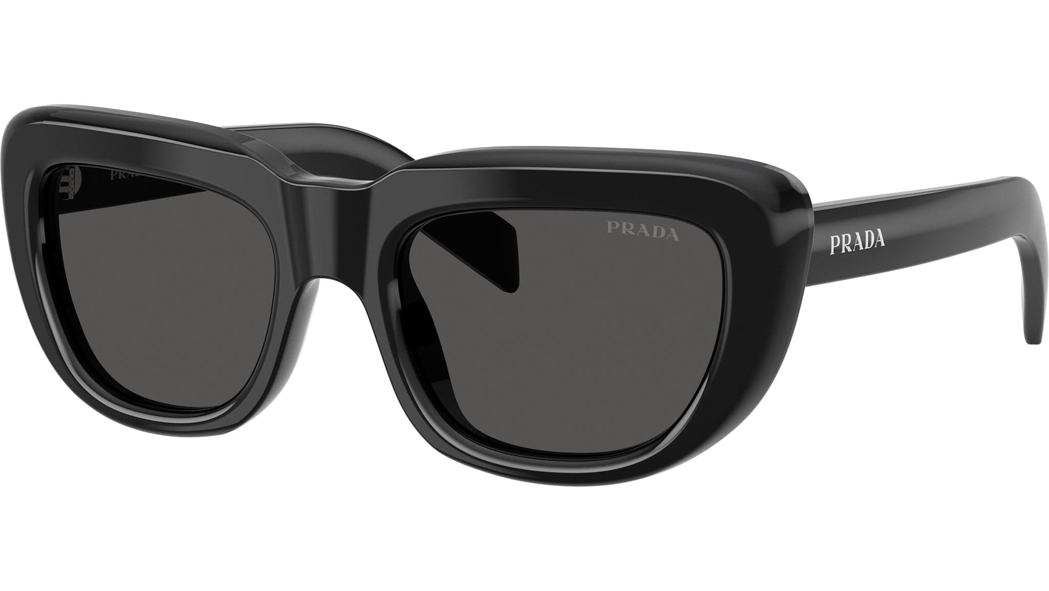 Prada 0PR D07S 16K08Z53 Eyeglasses Polished Black 53mm Women