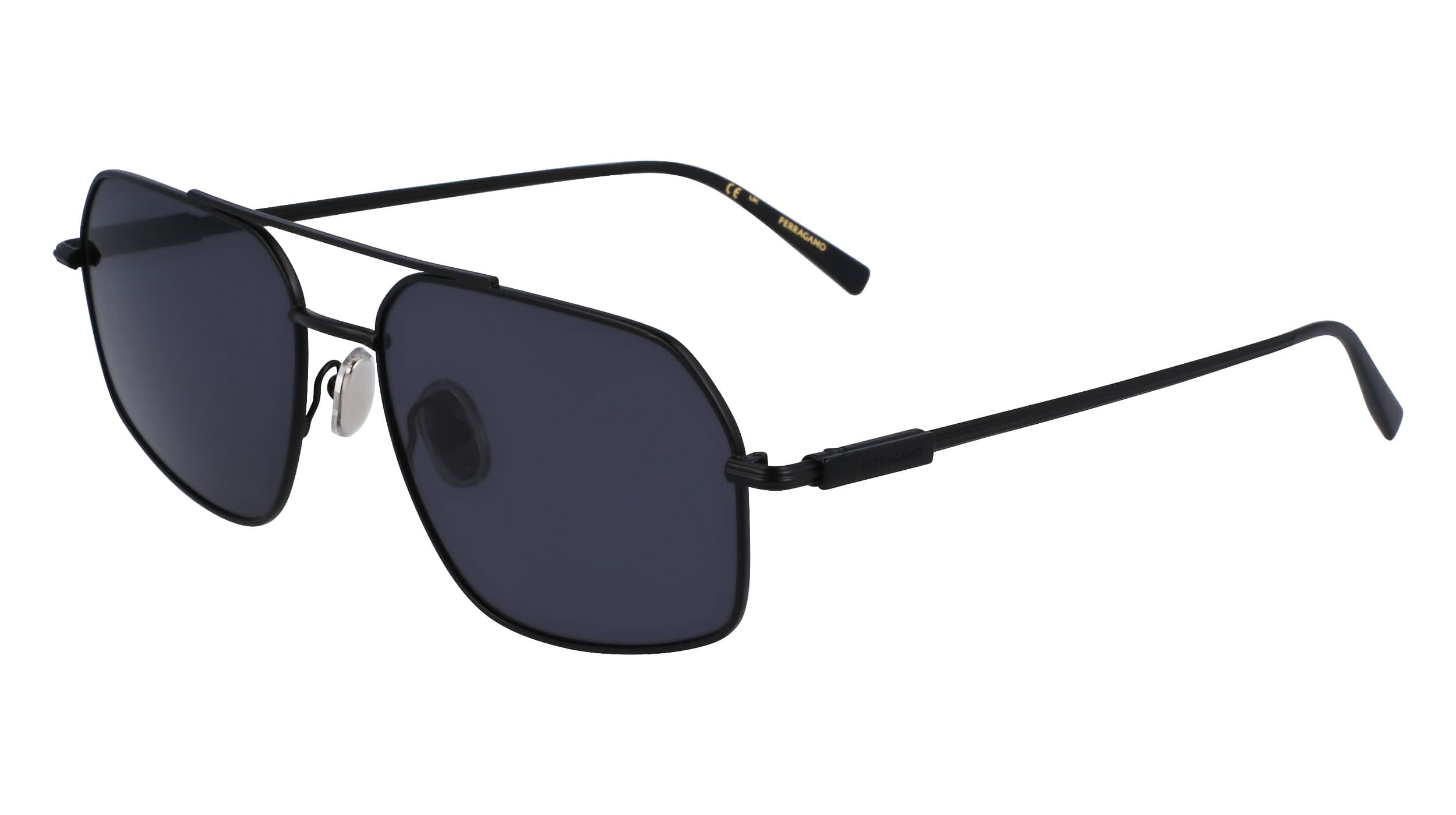 Salvatore Ferragamo SF313S 002 Sunglasses Matte Black 58mm Men