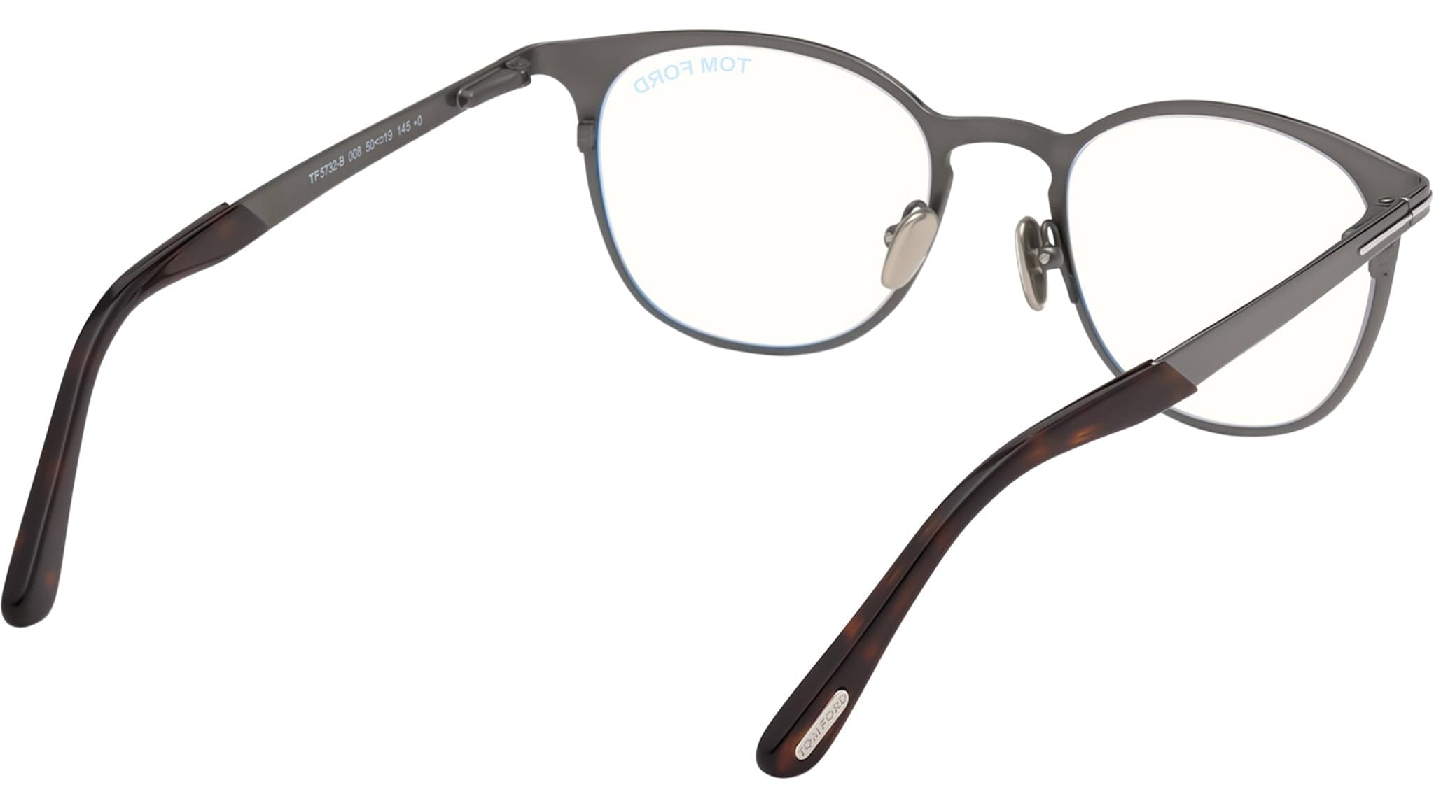 Tom Ford FT5732-B 008 Eyeglasses Shiny Gunmetal 50mm Men 5