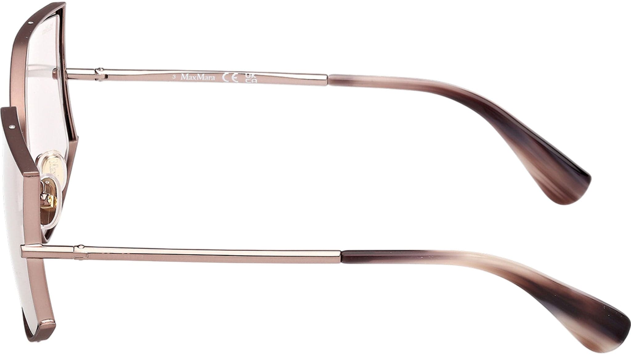 Max Mara MM0142 36Y Sunglasses Shiny Dark Bronze 59mm Women 3