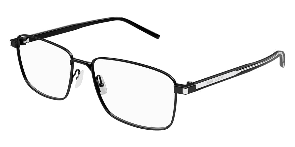 Saint Laurent SL-666 003 Eyeglasses Black Crystal 58mm Men