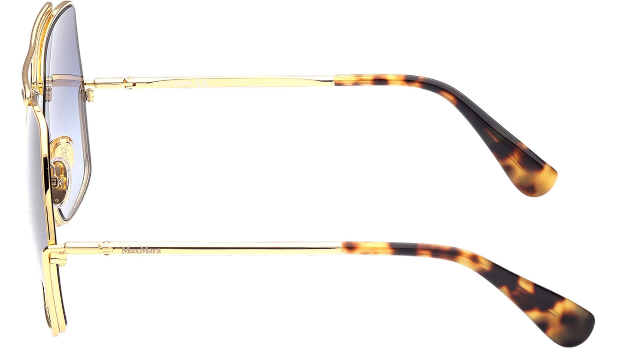 Max Mara MM0006 30W Sunglasses Shiny Deep Gold 64mm Women 3