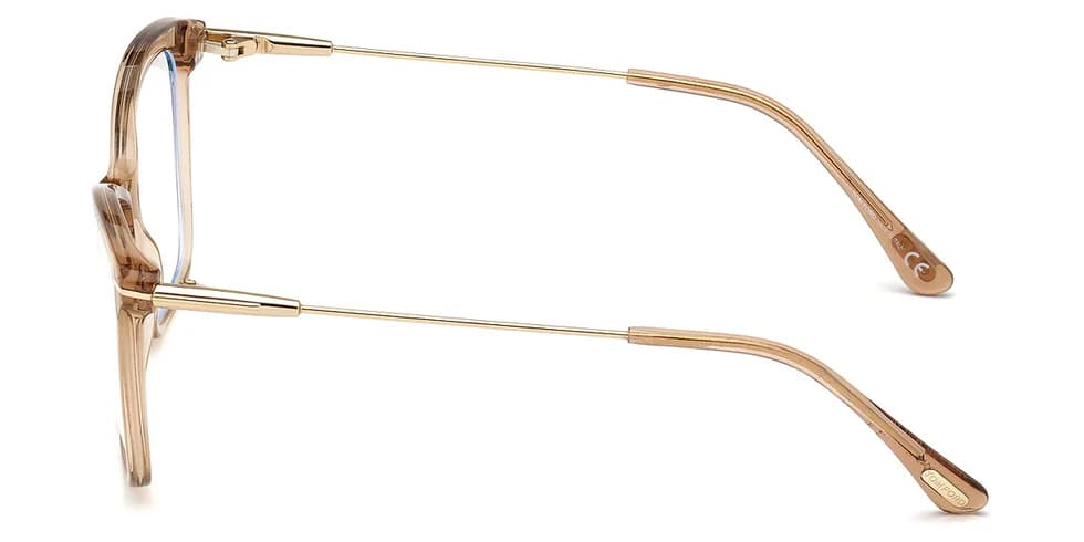 Tom Ford FT5687B 045 Eyeglasses Shiny Light Brown 56mm Women 3