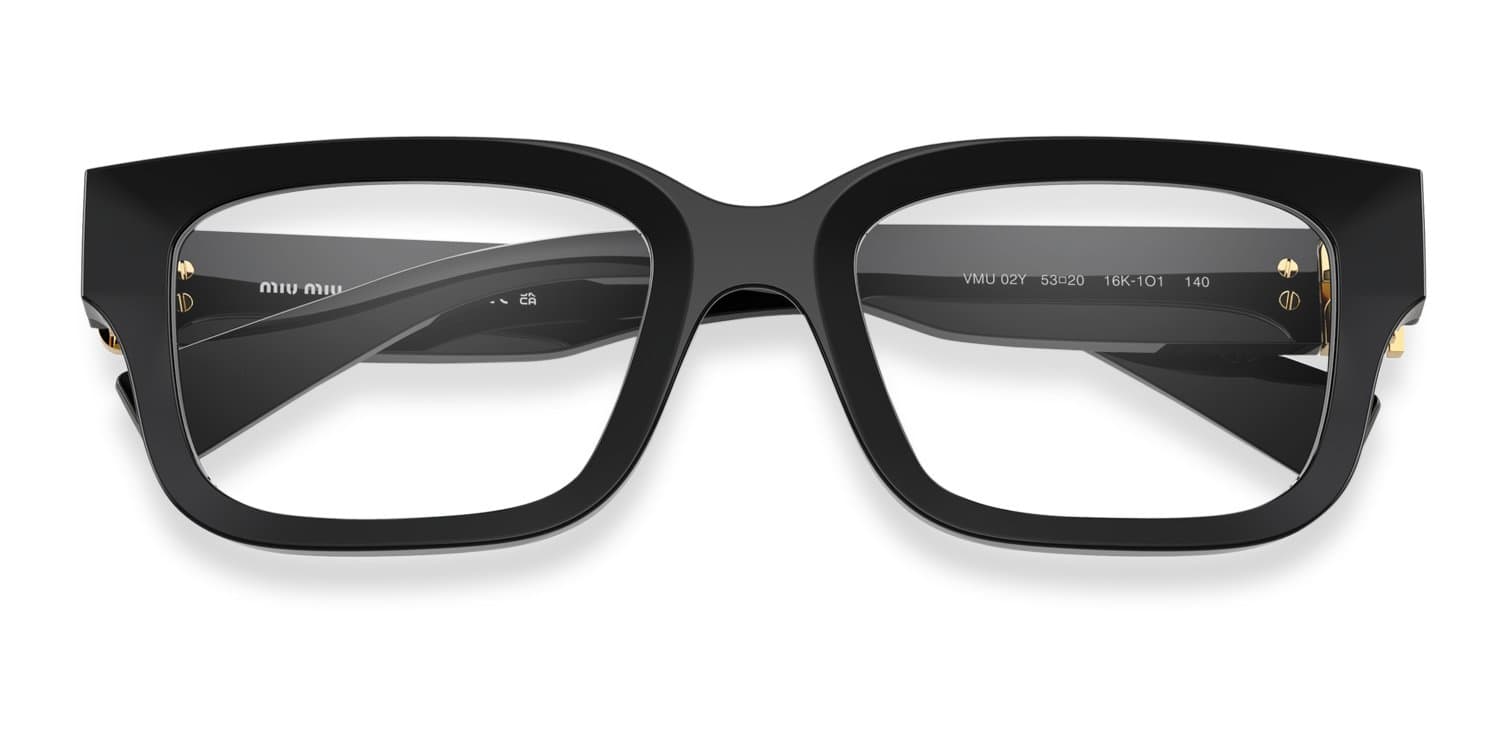Miu Miu 0MU 02YV 16K1O1 Eyeglasses Black 53mm Women 4