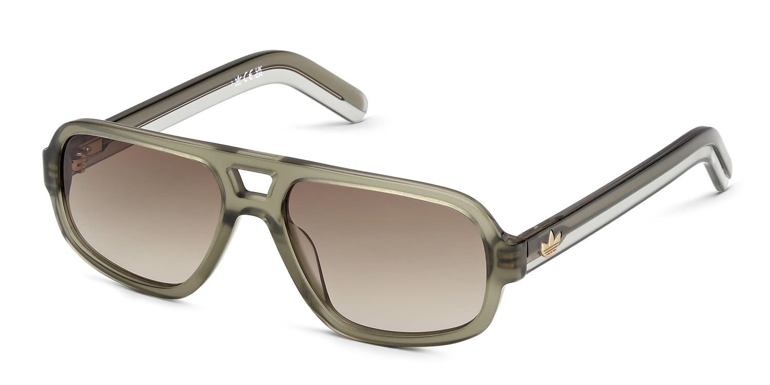 Adidas OR0134 96P Sunglasses Shiny Dark Green 55mm Men