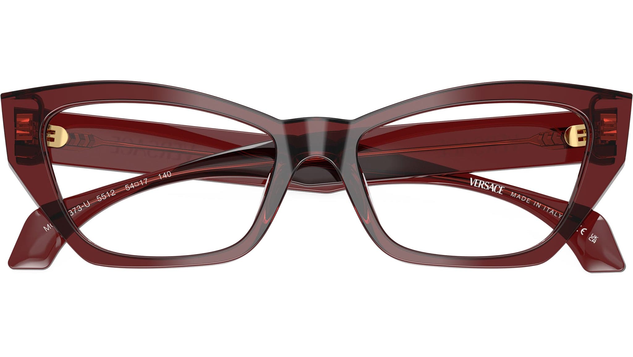 Versace 0VE3373U 5512 Eyeglasses Transparent Bordeaux 54mm Women 5
