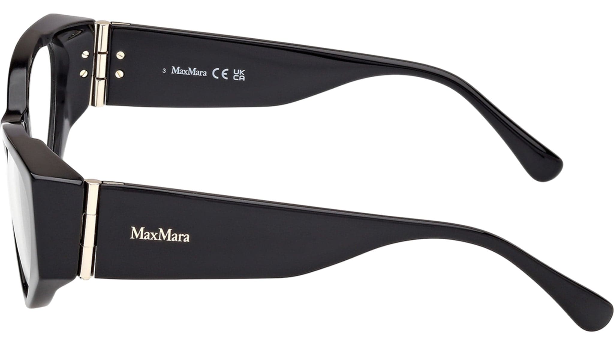 Max Mara MM5174 001 Eyeglasses Shiny Black 55mm 3