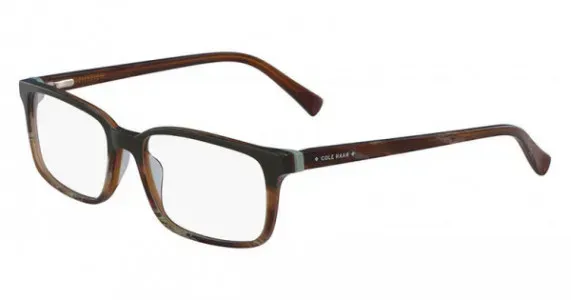 Cole Haan CH4028 305 Eyeglasses Olive Horn 55mm Men