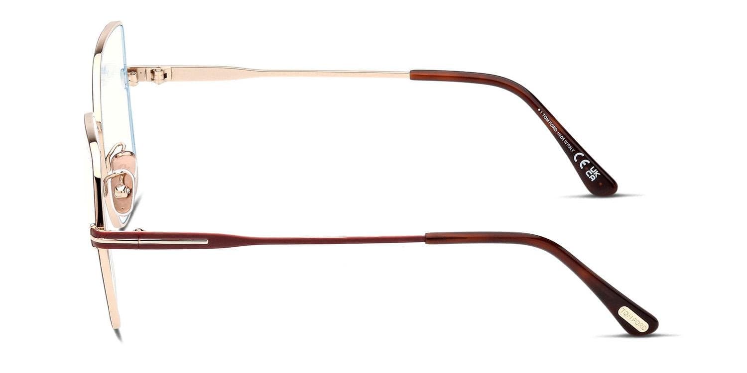 Tom Ford FT5876-B 028 Eyeglasses Shiny Rose Gold 56mm Women 3