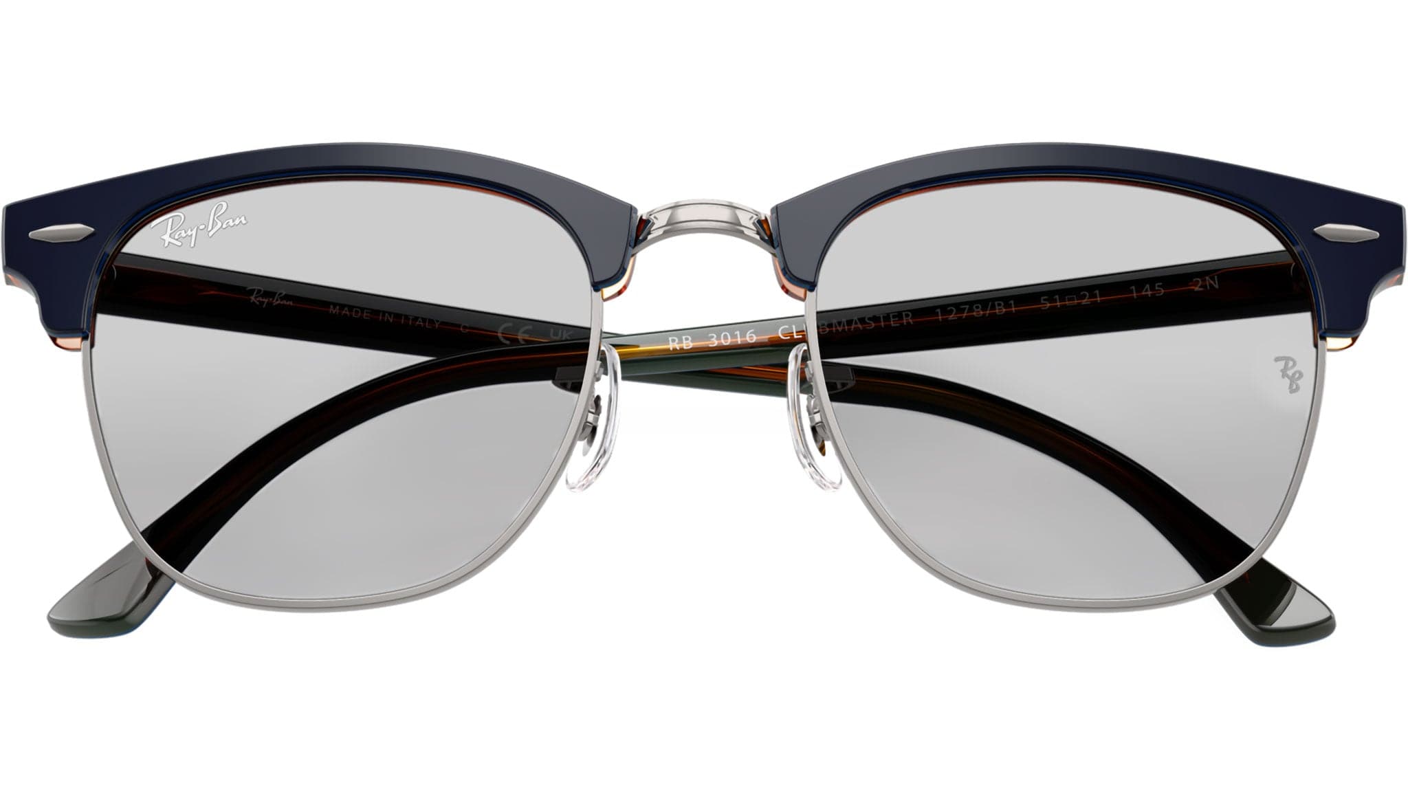 Ray-Ban RB3016 CLUBMASTER 1278/B1 RB3016 Sunglasses Multicolor 140mm Unisex 5