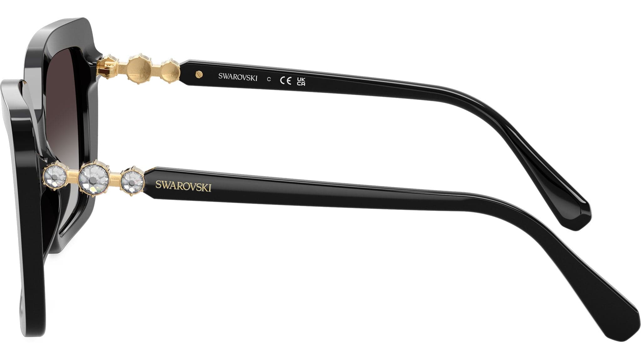 Swarovski SK6049 10018G Sunglasses Black 57mm Women 3