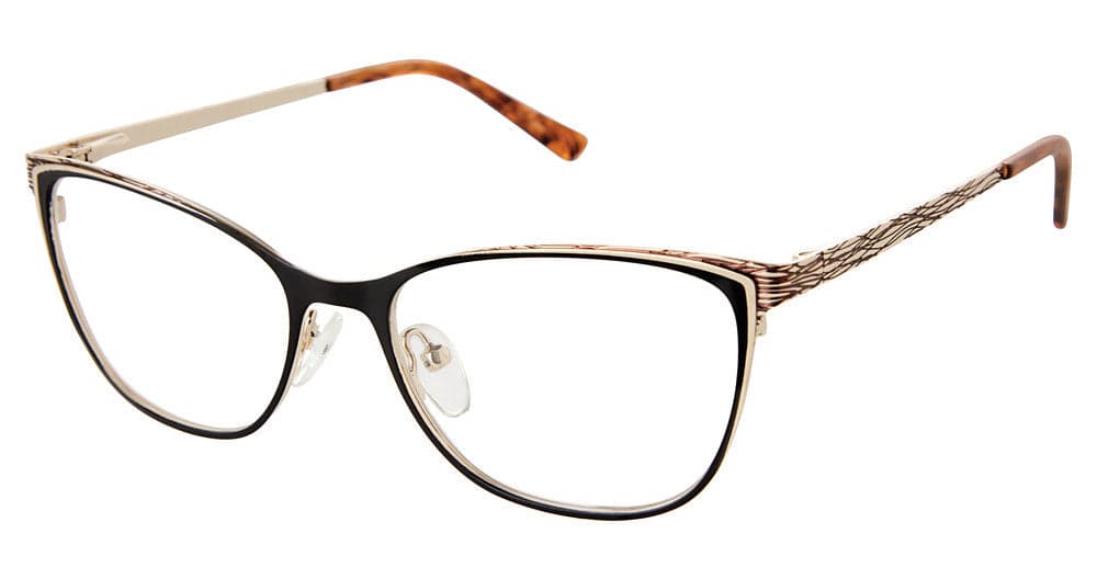 Nicole Miller ST. ANTOINE C01 Eyeglasses Black/gold 52mm Women
