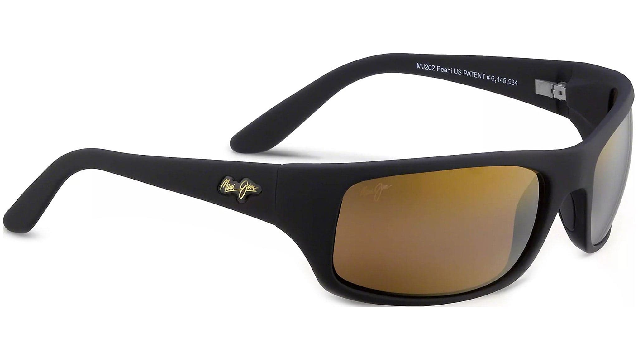 Maui Jim Peahi H202 2M Sunglasses Black Matte Rubber 65mm Men