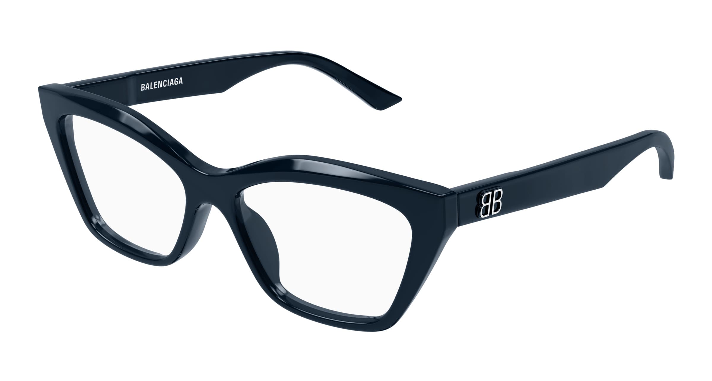 Balenciaga BB0342O 009 Eyeglasses Blue 55mm Women