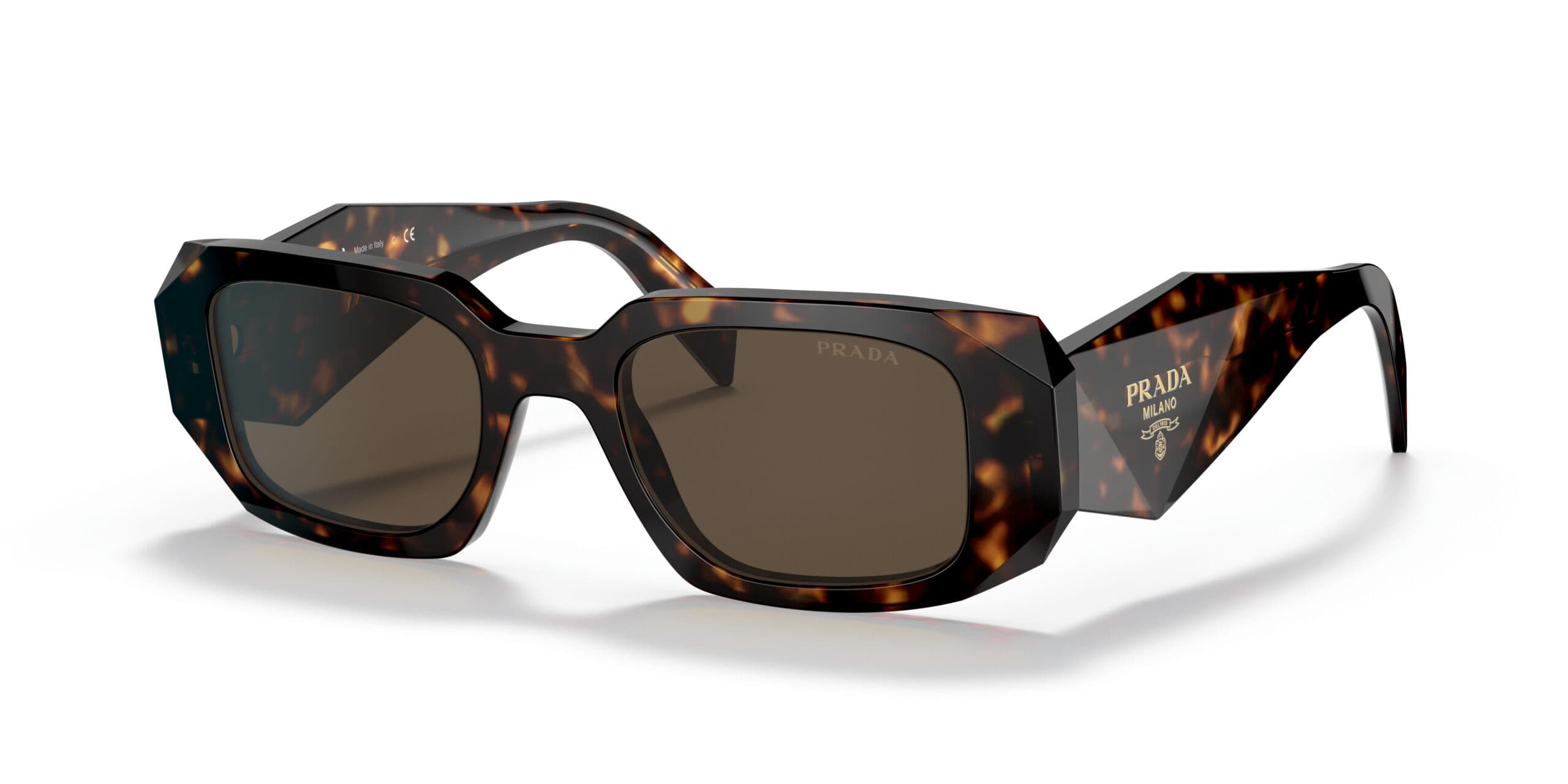 Prada SPR17W 2AU-8C1 PR 17WS Sunglasses Brown 145mm Women