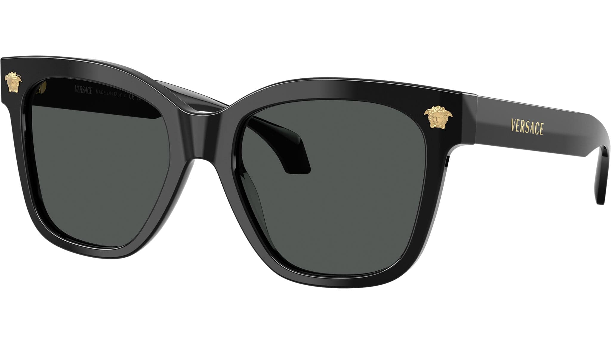 Versace 0VE4511 GB1/8755 Sunglasses Shiny Black 55mm Women