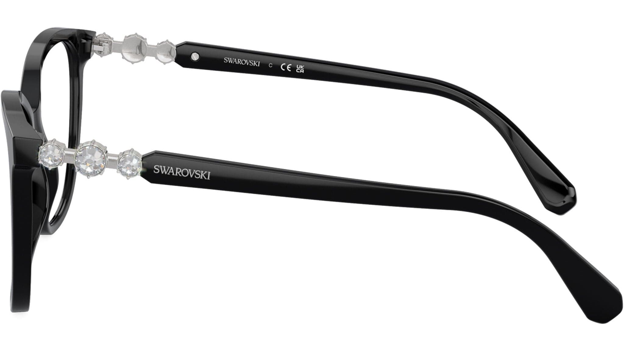 Swarovski 0SK2020 1001 Eyeglasses Black 52mm Women 3