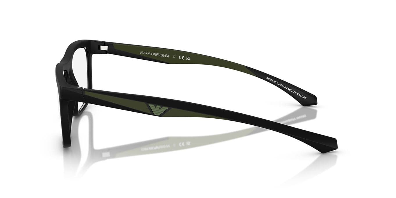 Emporio Armani 0EA3246 5001 Eyeglasses Matte Black 55mm Men 3