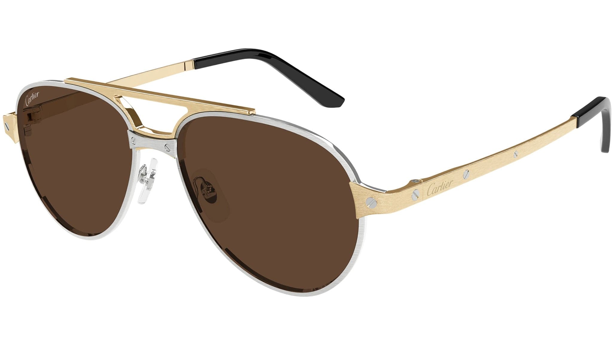 Cartier CT0476S 008 Sunglasses Silver 59mm Men