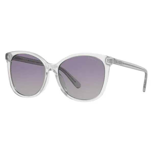 Coach HC8271U 56148J Sunglasses Transparent Grey 57mm Women