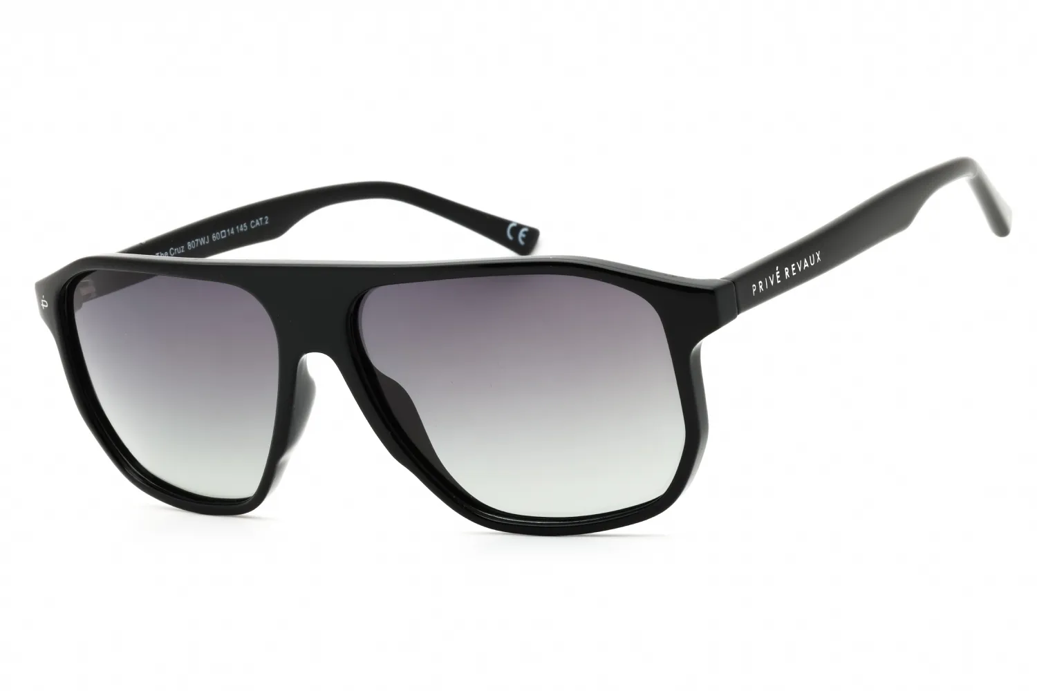 Prive Revaux THE CRUZ/S 0807 WJ Sunglasses Black 60mm Men