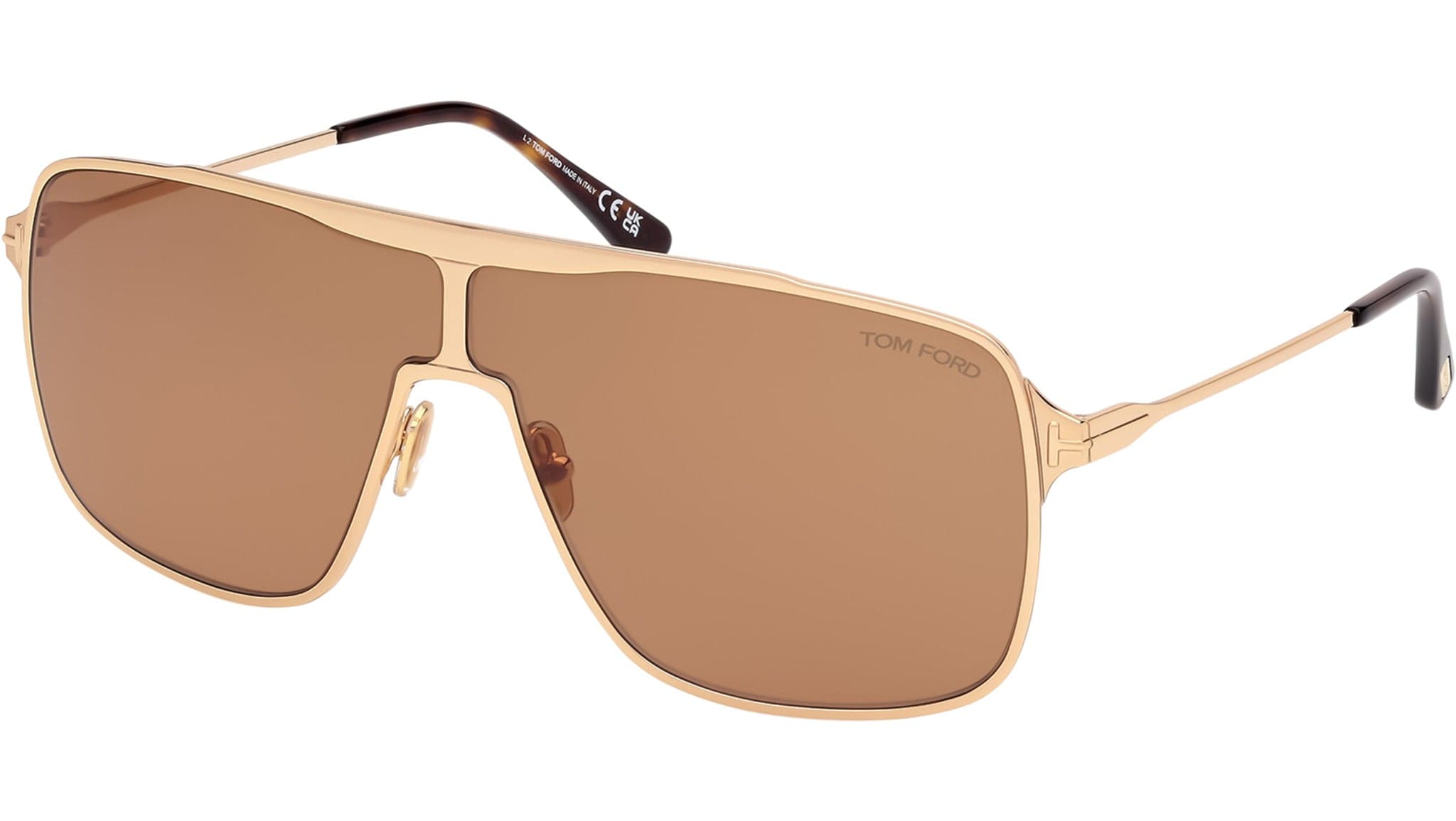 Tom Ford FT1173 30E Sunglasses Shiny Deep Gold 69mm Men