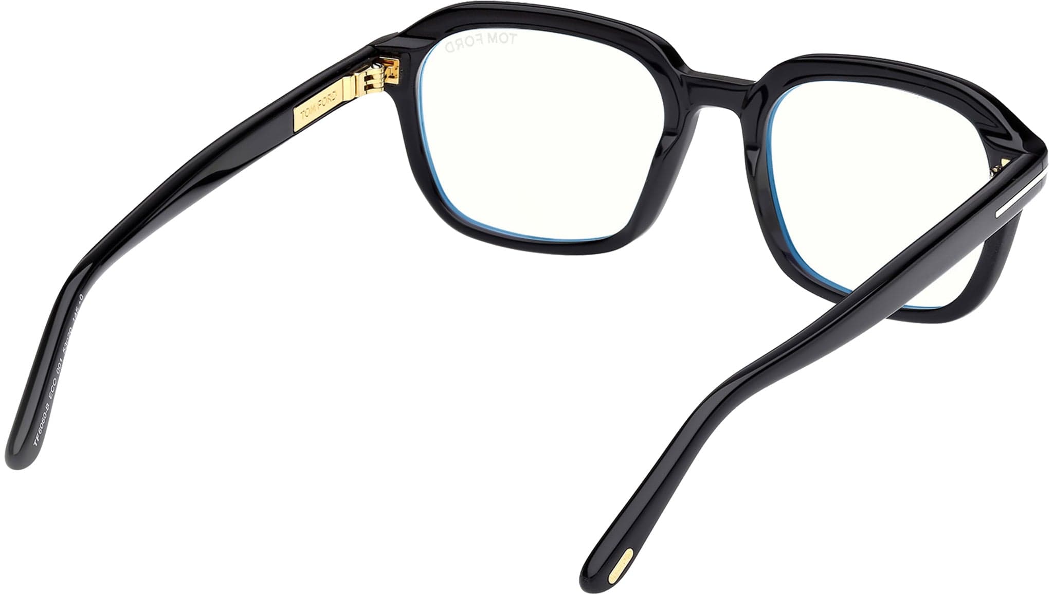 Tom Ford FT6060-B 001 Eyeglasses Shiny Black 53mm Men 5