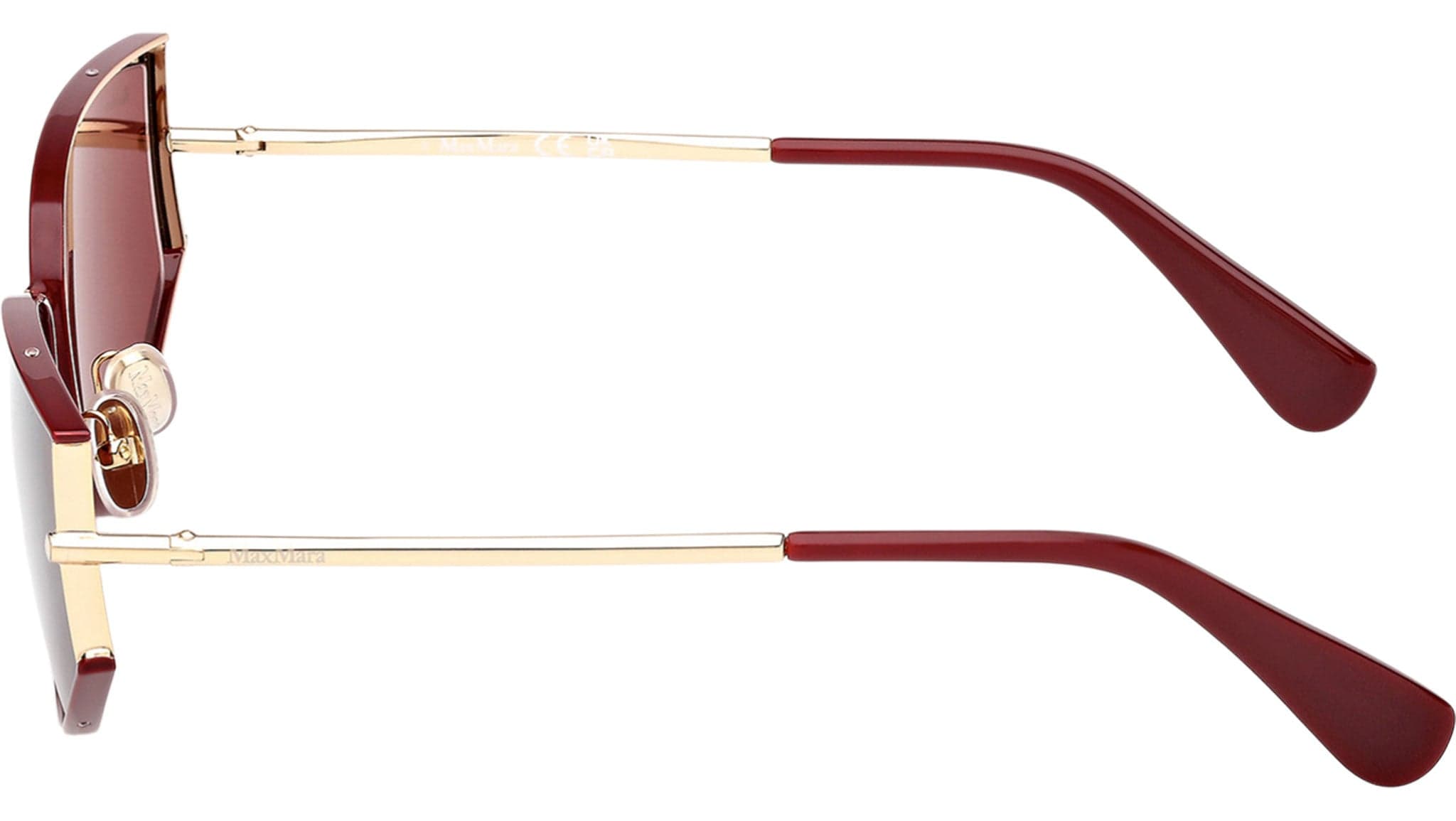 Max Mara MM0141 69S Sunglasses Shiny Bordeaux 58mm Women 3