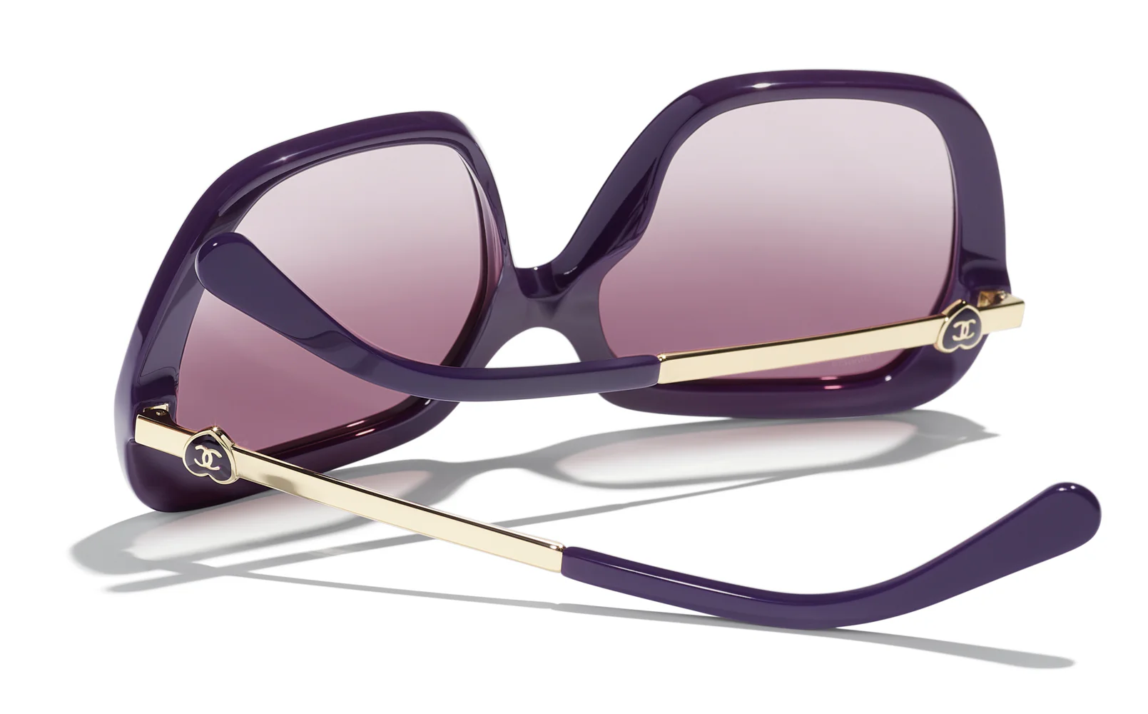 Chanel 5521-A c.1758/8H Sunglasses Violet Gold 56mm Women 4