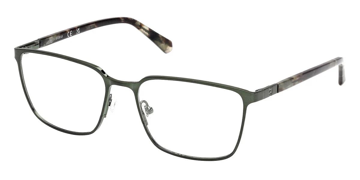 Guess GU50243 097 Eyeglasses Matte Dark Green 58mm Men