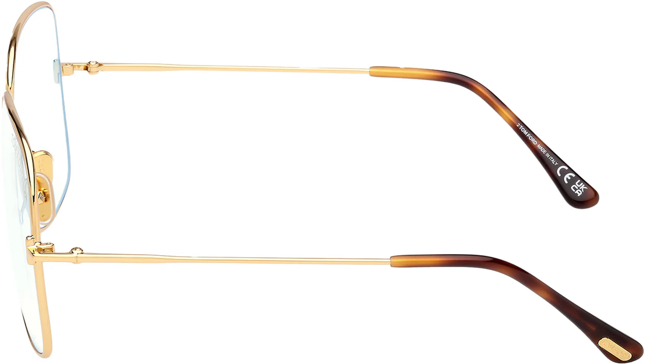 Tom Ford FT6048B 030 Eyeglasses Shiny Deep Gold 59mm Women 3