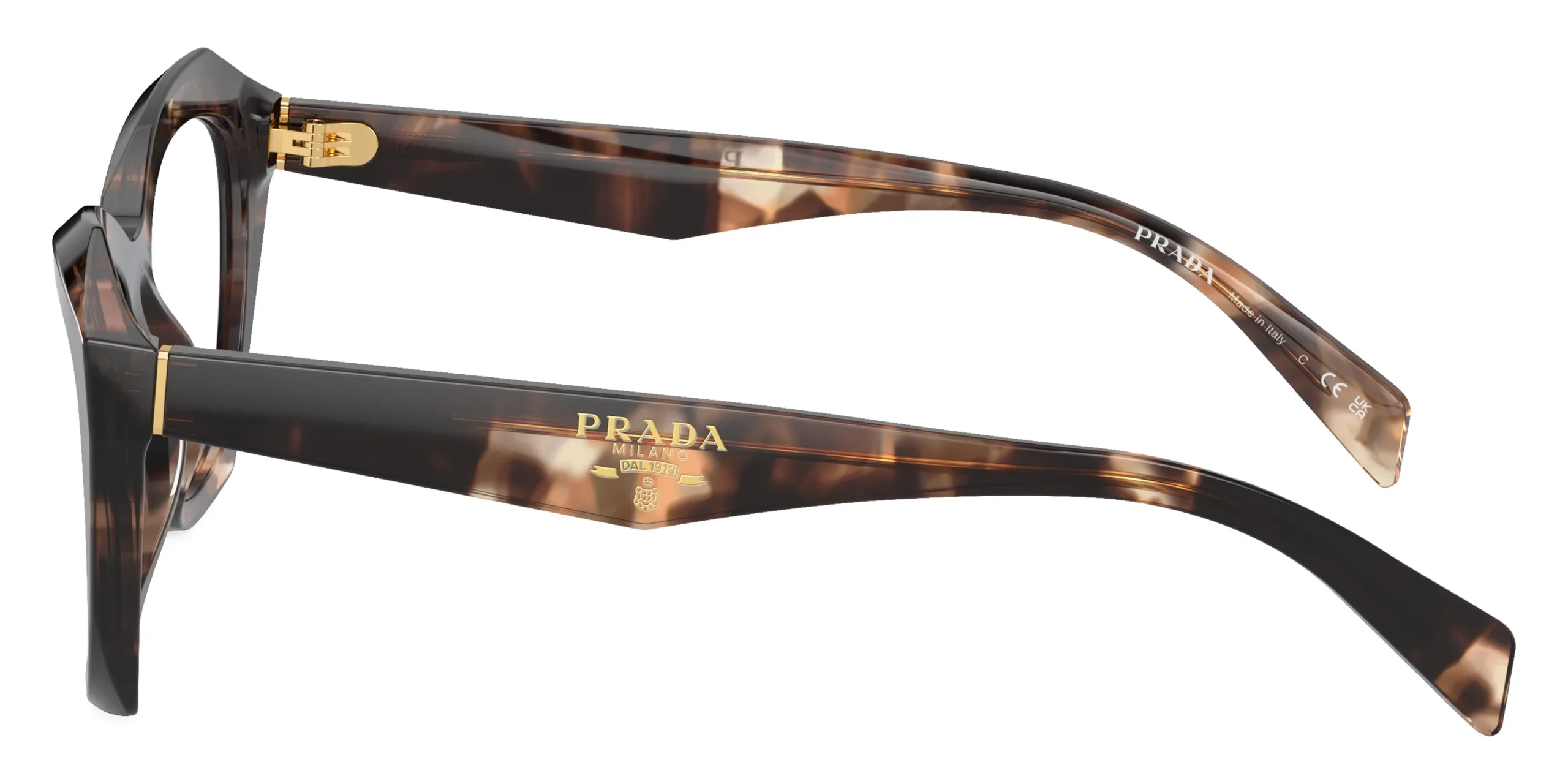 Prada VPRA20F 14P1O1 Eyeglasses Brown 56mm Women 3
