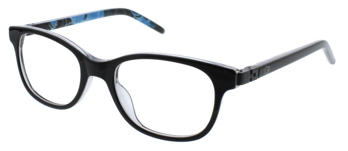 OP-Ocean Pacific OP 875 Eyeglasses Black Laminate 46mm Kids