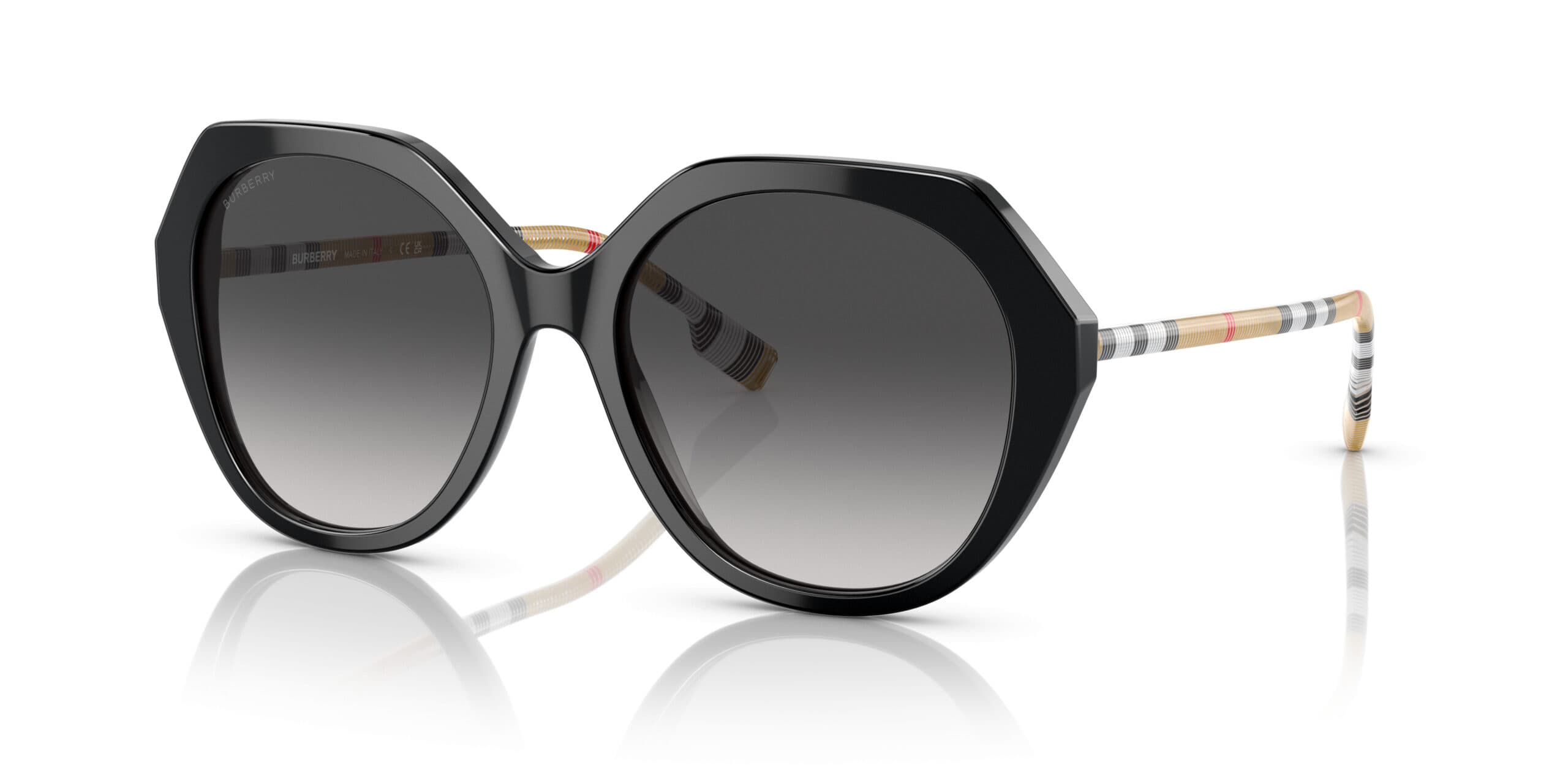 Burberry BE4375F 38538G Sunglasses Black 57mm Women
