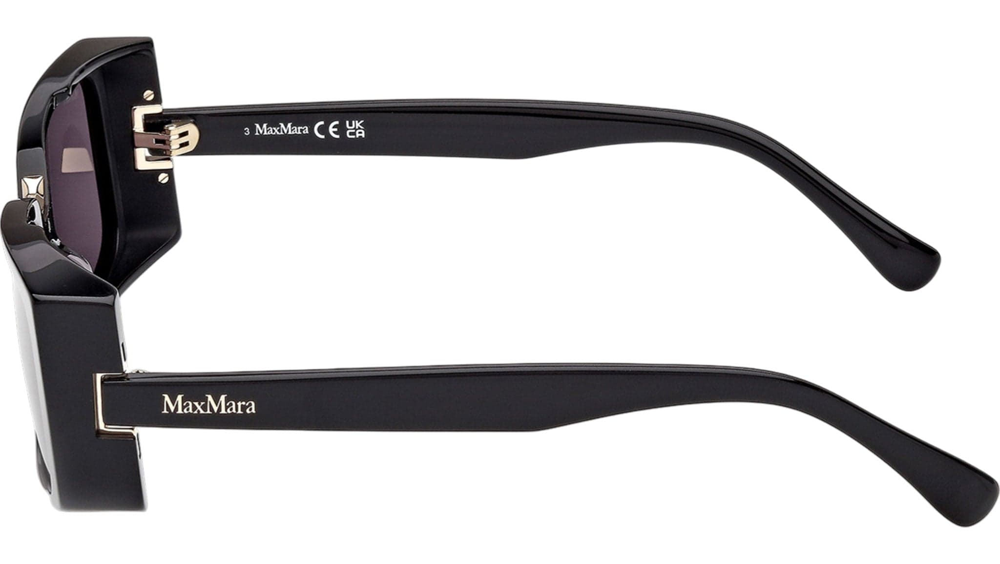 Max Mara MM0159 01A Sunglasses Shiny Black 54mm Women 3