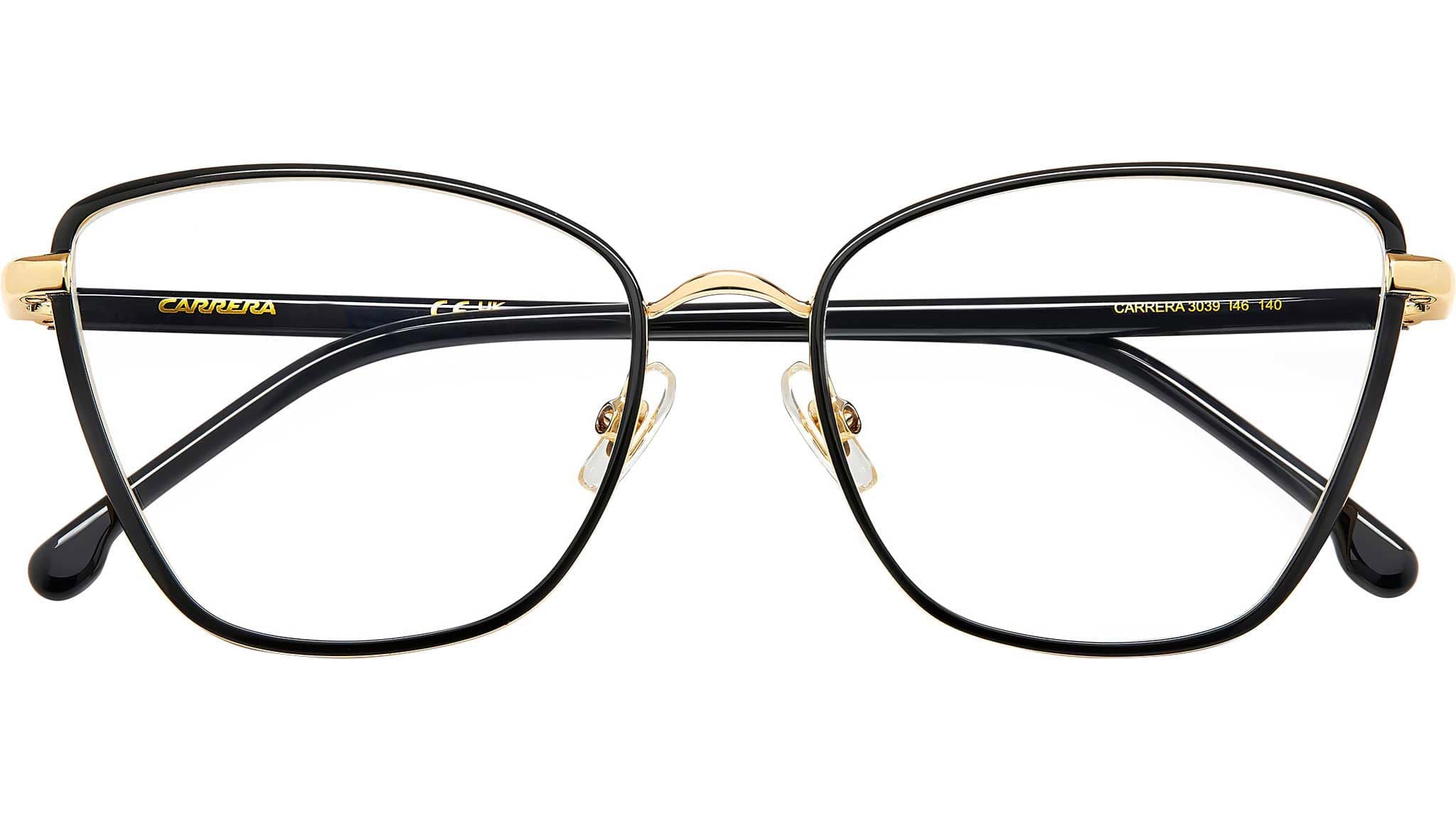 Carrera 3039 0I46 Eyeglasses Black Gold 54mm Women 5